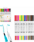 KIT 12 CORES CANETAS BRUSH PEN PARA LETTERING - PONTA DUPLA