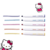CANETA HIDROCOLOR 3 LINHAS HELLO KITTY ESTOJO COM 5 UNIDADES