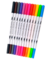 KIT CANETAS BRUSH PEN PONTA DUPLA 12 CORES - CANETA PARA DESENHO, PINTURA, LETTERING - comprar online
