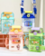 GARRAFAS DE AGUA LUXO SUMMER SORVETE COM ALÇA E ADESIVOS DECORATIVOS BICO DUPLO SILICONE