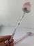 CANETA FLOR PÉTALAS DELICADAS PESSEGO - COM MINI FLORES DENTRO - comprar online