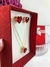 CONJUNTO BRINCO E COLAR CORAÇÃO VERMELHO COM CAIXINHA DE PRESENTE - comprar online
