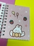 MINI CADERNO KAWAII COELHINHO FOFO COM FOLHAS DECORADAS - CAPA MOLE na internet