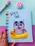 CADERNO INTELIGENTE DE DISCO GATINHO FOFO TAMANHO COLEGIAL - COM DISCOS DE CORAÇÃO 