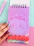 BLOCO DE ANOTAÇÃO DE GATINHO FURTA COR COM FOLHAS DECORADAS - DONA LOLA PRESENTES E PAPELARIA