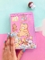 CADERNO LUXO URSO COM FOLHAS DECORADAS