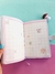 CADERNO LUXO MENININHA KAWAII AZUL FOLHAS DECORADAS FECHAMENTO IMÃ
