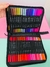 KIT CANETAS BRUSH PEN PONTA DUPLA 80 CORES - COM ESTOJO