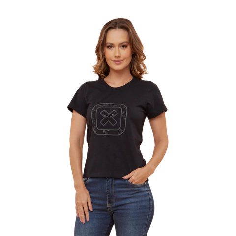CAMISETA CUSTOM SLIM ESTAMPADA TXC 50911 - 2816 - PRETO