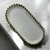 Travessa Oval Pearl Borda Dourada