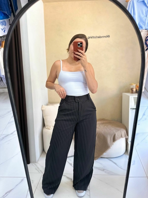 Calça Francy risca de giz