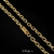 Corrente Cadeado 8mm Banhado a Ouro 18k | Fecho Gaveta