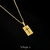 Corrente 1mm Veneziana e Pingente Plaquinha Crucifixo Banhado a Ouro 18k