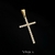 Pingente Cruz M Cravejado Banhado a Ouro 18k