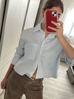 Camisa Corta Celeste - comprar online