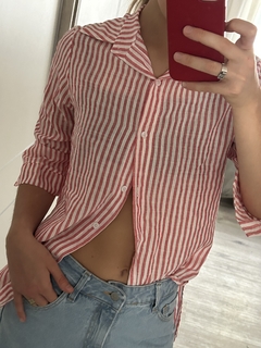 Camisa Rayada Roja - comprar online