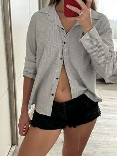 Camisa Rayada Negra II - Tienda Online de Tendenza
