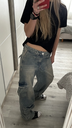 Jean Cargo Celeste - comprar online