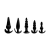 Kit Plug Anal Silicone 5 Unidades - Preto - Sexy Import - comprar online