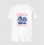 Camisa masculina branca com estampa de dois poodles usando gravatas, com a frase "Life is good but Poodles Make it better".