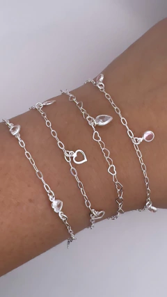 Pulseira com Zircônias Rosas - Prata 925 - comprar online