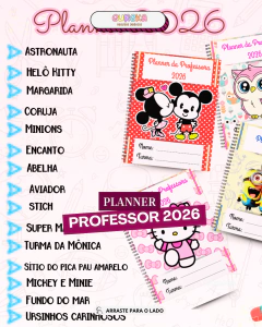 PLANNER PROFESSOR 2026 - MINION - comprar online