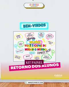 Kit Painel Retorno dos Alunos – Fundo. 1 e 2 - FUNDO BRANCO