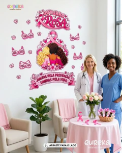 Painel Decorativo Outubro Rosa na internet