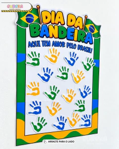 PAINEL COLETIVO DIA DA BANDEIRA — AQUI TEM AMOR PELO BRASIL! - Eureka Recursos Didaticos