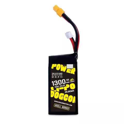 DOGCOM 1300mAh 150C 6S 22.2V UCELL