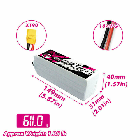 CNHL G+Plus 4000mAh 22.2V 6S 70C Lipo