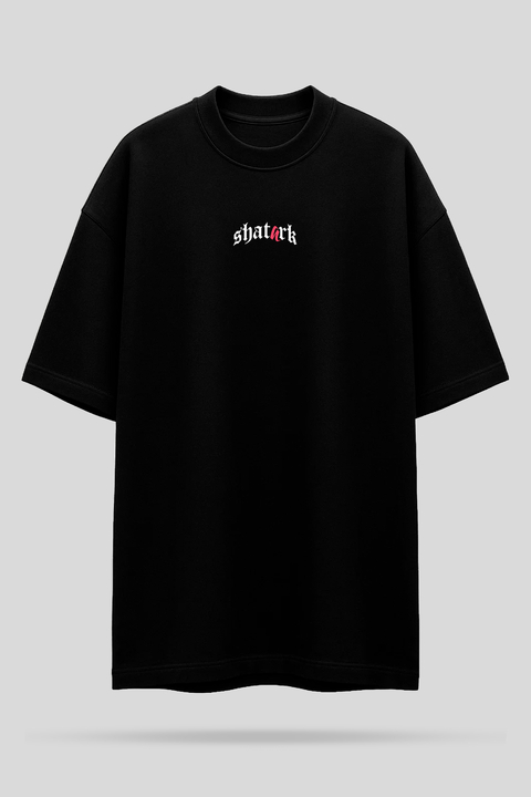 Camiseta Oversized Shatark Arrogance - Preto