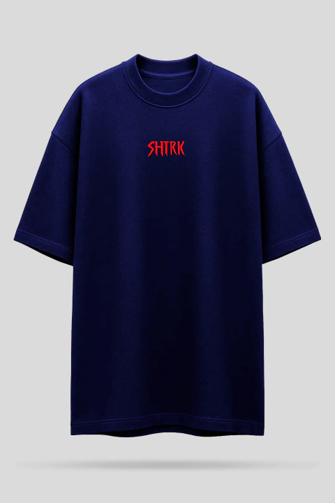 Camiseta Oversized Shatark Homem-Aranha - Azul Marinho