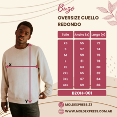 Molde Buzo Oversize Cuello Redondo - BZOH-001