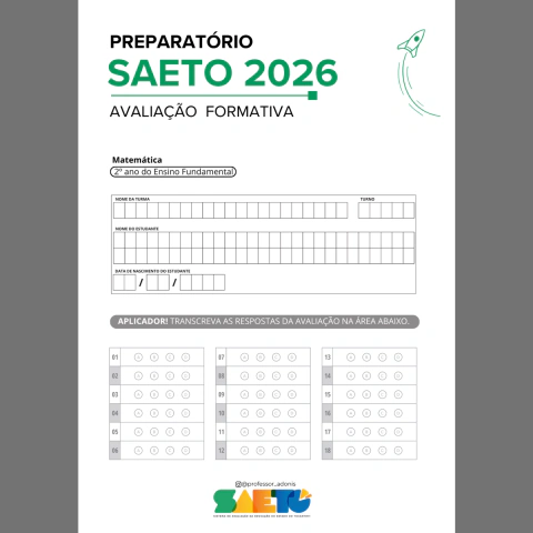 (02) Avaliação Formativa | 2º Ano (MT) SAETO 2026