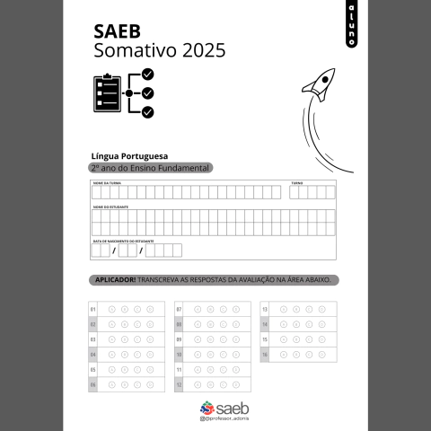 Simulado Somativo 2025 (SAEB) 2º ano Português (03) - comprar online