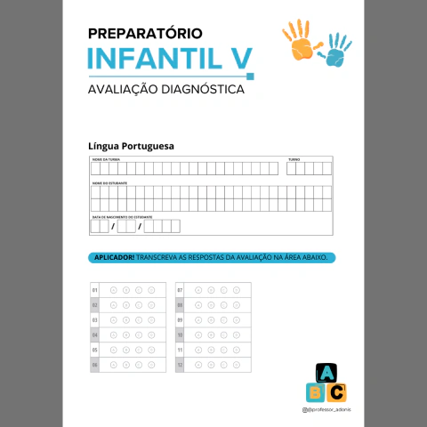 (01) Avaliação Diagnóstica | Infantil V (LP) 2026