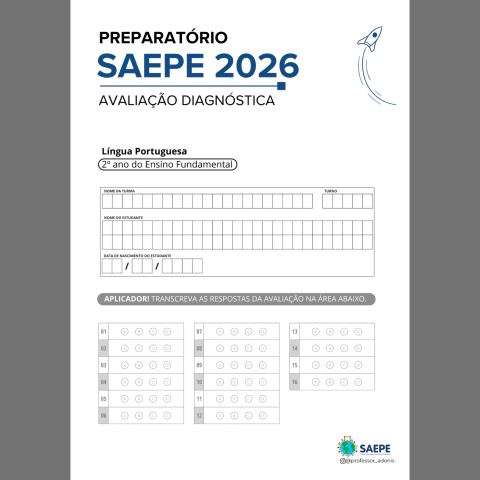 (01) Avaliação Diagnóstica | 2º Ano (LP) Preparatório SAEPE 2026 - comprar online