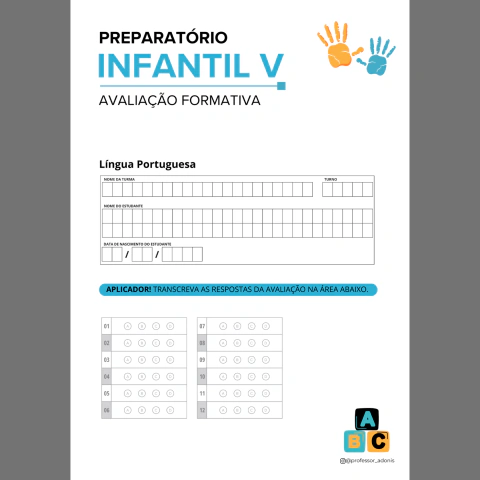 (02) Avaliação Formativa | Infantil V (LP) 2026