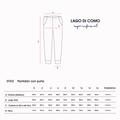 Imagen de PANTALON RUSTICO CON PUÑO DEL 0 AL 10