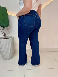 Calça Jeans Wide Leg Dois Botões Pretensão Jeans Plus Size na internet