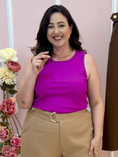 Imagem do Regata Plus Size Canelada