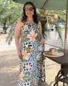 Vestido Tainá Viscolinho Regulável com Cinto Plus Size - comprar online