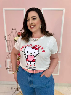 T Shirt Plus Size Malha Hello Kitty - comprar online