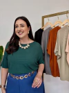 Blusa Érica Modal Gelado Manga Japonesa com Punho Plus Size