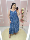 Vestido Renata Alça Fina Elástico Costas Plus Size - comprar online