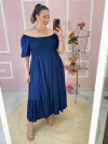 Vestido Celina Plus Size Ombro a Ombro Lastéx Manga Curta - comprar online