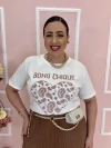 T Shirt Plus Size 100% Algodão Boho Chic - comprar online
