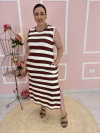Vestido Plus Size Regata Viscolycra Bolsos e Fendas Laterais - comprar online