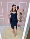 Vestido Diana Plus Size Two Way Envelope Alça Larga Cinto Faixa - comprar online